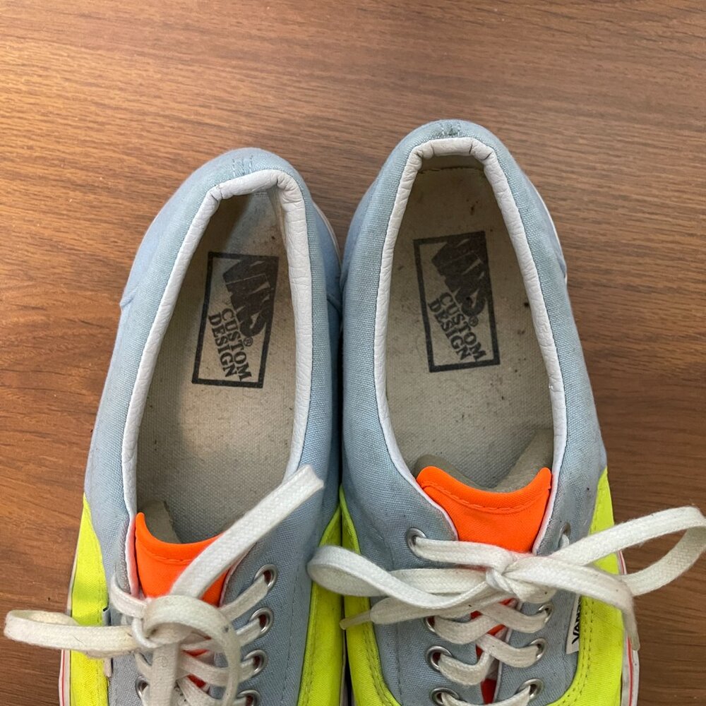 Vans Mens 10.5 Era Canvas Color Block Skater Punk Bright Colorful Casual Shoes - Picture 5 of 12